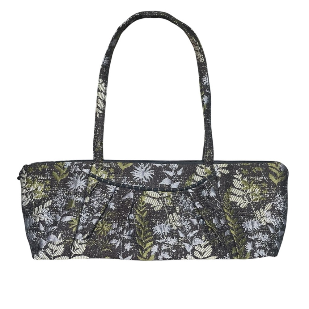 Maruca Millie Lu brown floral baguette purse shoulder bag